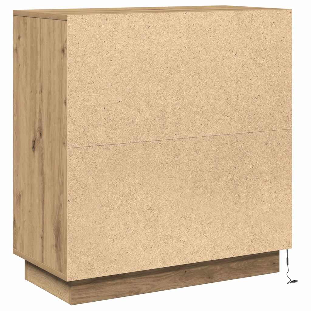 LED-Sideboard Artisan-Eiche 71 x 34,5 x 75 cm Holzwerkstoff