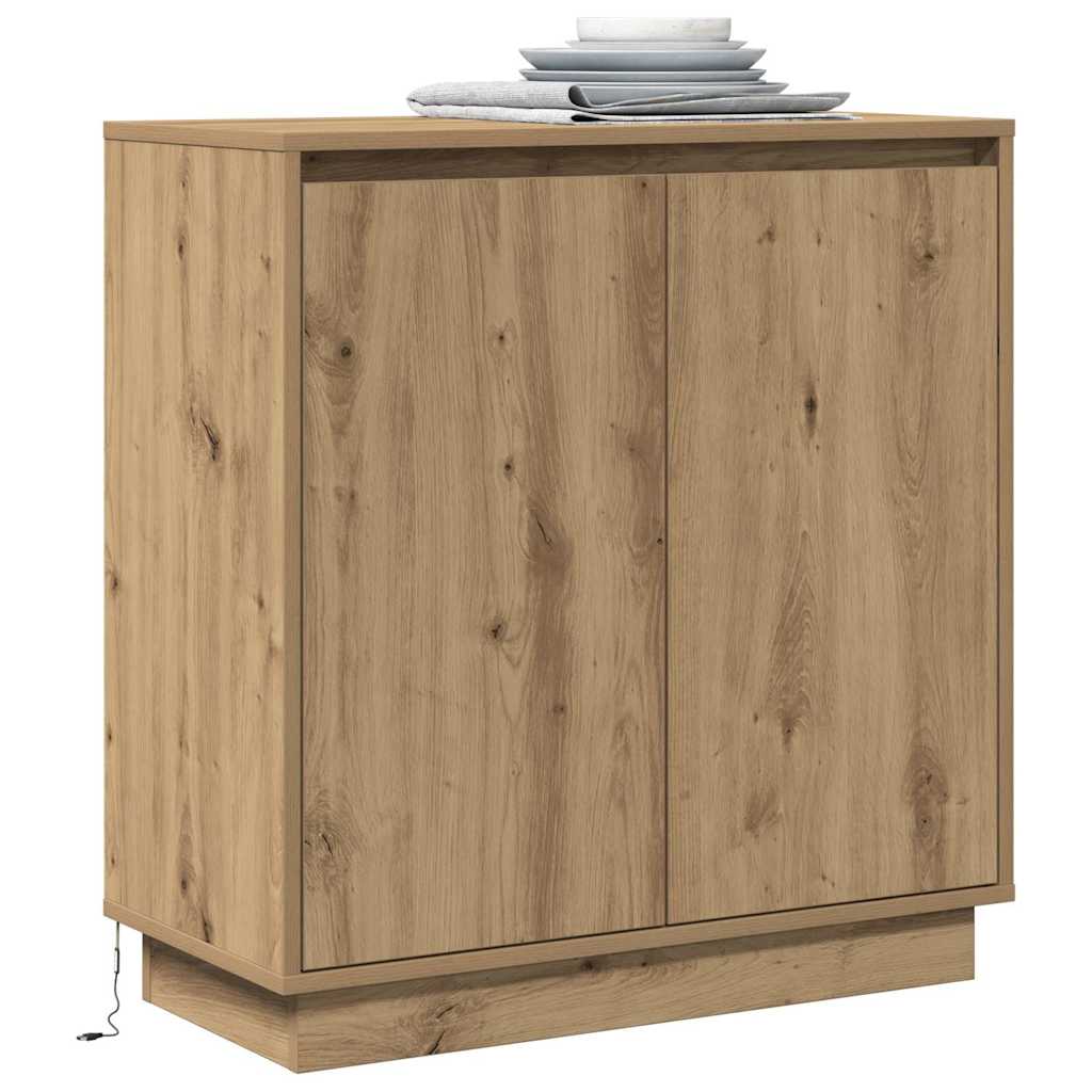 LED-Sideboard Artisan-Eiche 71 x 34,5 x 75 cm Holzwerkstoff