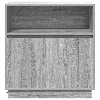 LED-Sideboard Graues Sonoma 71 x 34,5 x 75 cm Holzwerkstoff