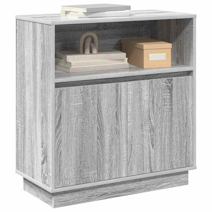 LED-Sideboard Graues Sonoma 71 x 34,5 x 75 cm Holzwerkstoff