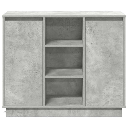 vidaXL LED-Sideboard Beton Grau 90 x 32 x 75 cm Holzwerkstoff