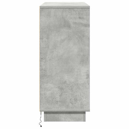 vidaXL LED-Sideboard Beton Grau 90 x 32 x 75 cm Holzwerkstoff