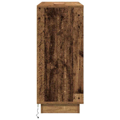 vidaXL LED-Sideboard Altholz 90 x 32 x 75 cm Holzwerkstoff