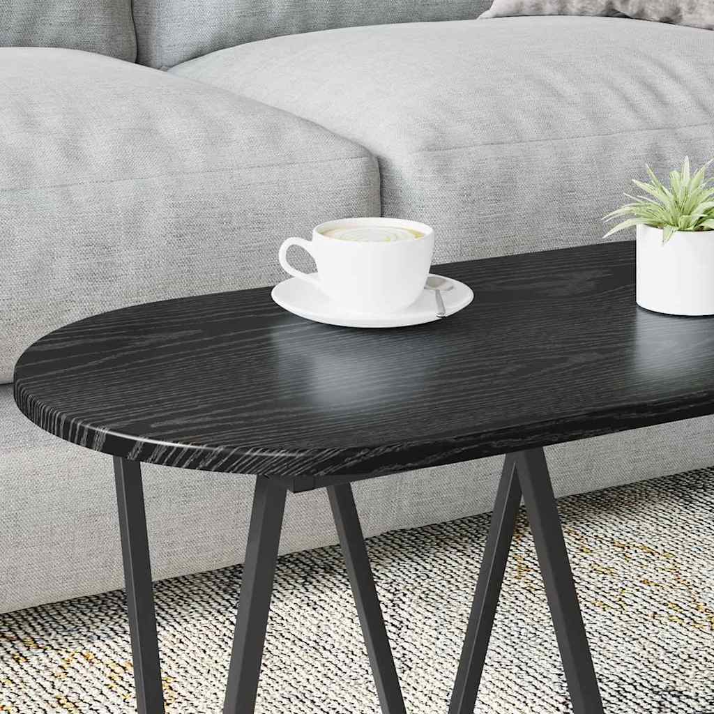 vidaXL Couchtisch Schwarz Eichen-Optik 80 x 40 x 40.5 cm