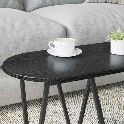 vidaXL Couchtisch Schwarz Eichen-Optik 80 x 40 x 40.5 cm