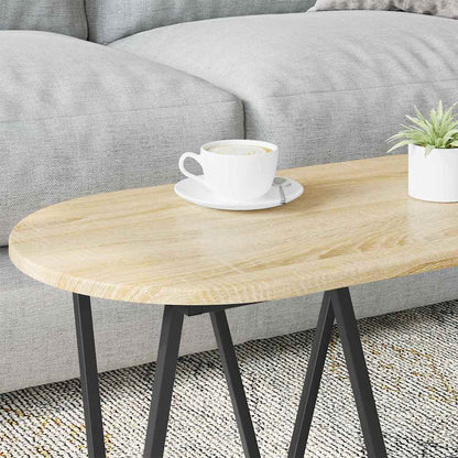 vidaXL Couchtisch Sonoma-Eiche 80 x 40 x 40.5 cm Sperrholz und Metall