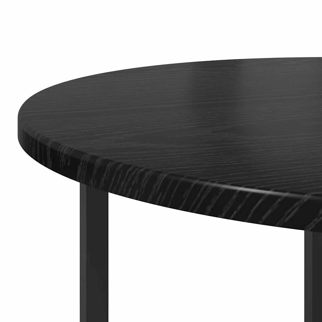 vidaXL Beistelltisch-Set 2 pcs Schwarz Eichen-Optik