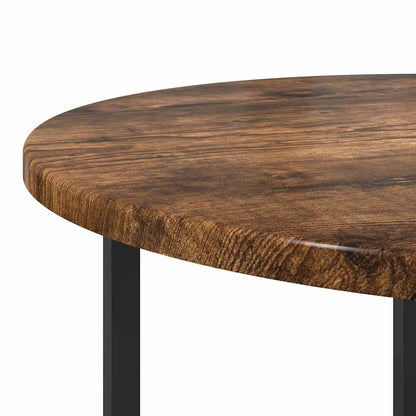 vidaXL Tables basses gigognes 2 pcs Chêne fumé et noir