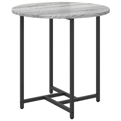 vidaXL Lot de 2 tables d'appoint gris sonoma et noir