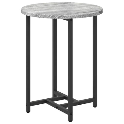 vidaXL Lot de 2 tables d'appoint gris sonoma et noir