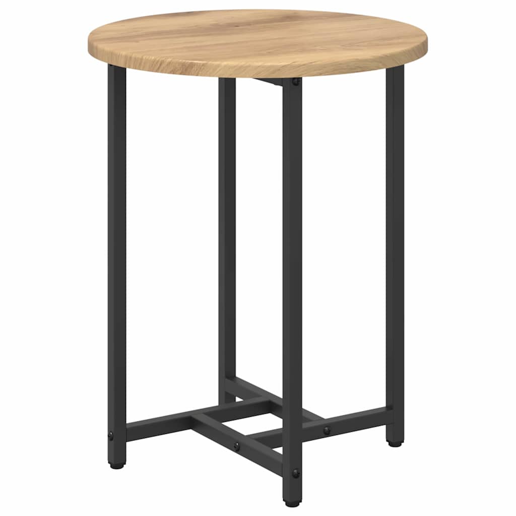 vidaXL Tables d'appoint 2 pcs Chêne artisan et Noir