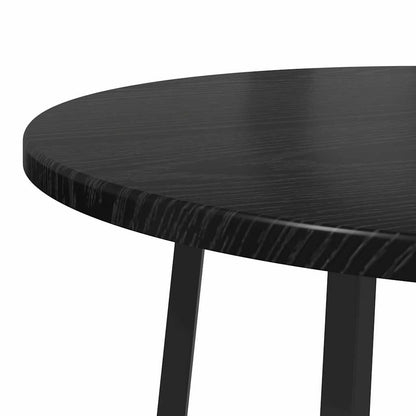 vidaXL Ensemble de tables d'appoint avec étagère 2 pcs Noir aspect chêne
