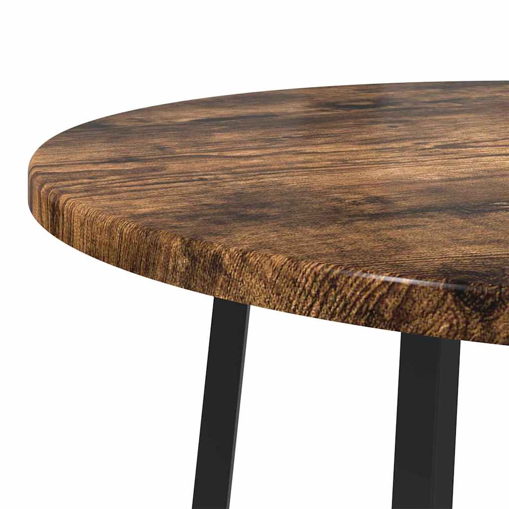 vidaXL Tables d'appoint avec étagère 2 pcs Chêne fumé et noir
