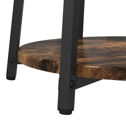 vidaXL Tables d'appoint avec étagère 2 pcs Chêne fumé et noir