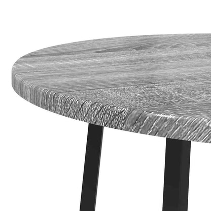 vidaXL Tables d'appoint avec étagère 2 pcs Gris Sonoma et Noir