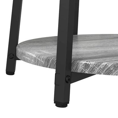 vidaXL Tables d'appoint avec étagère 2 pcs Gris Sonoma et Noir