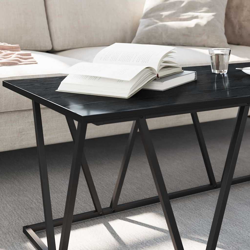 vidaXL Couchtisch Schwarz Eichen-Optik 100 x 50 x 40 cm
