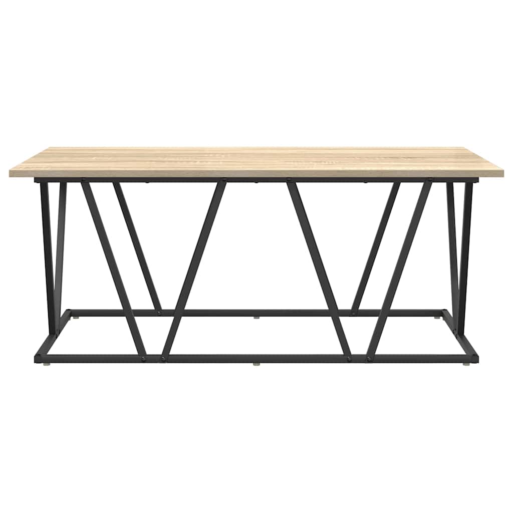 vidaXL Couchtisch Sonoma-Eiche 100 x 50 x 40 cm Sperrholz und Metall