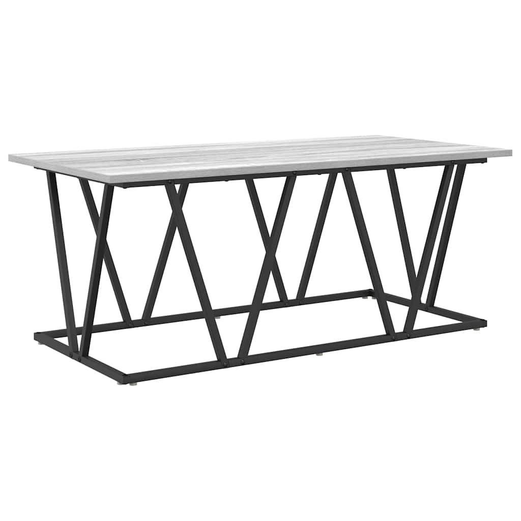 vidaXL Couchtisch Grau 100 x 50 x 40 cm Sperrholz und Metall