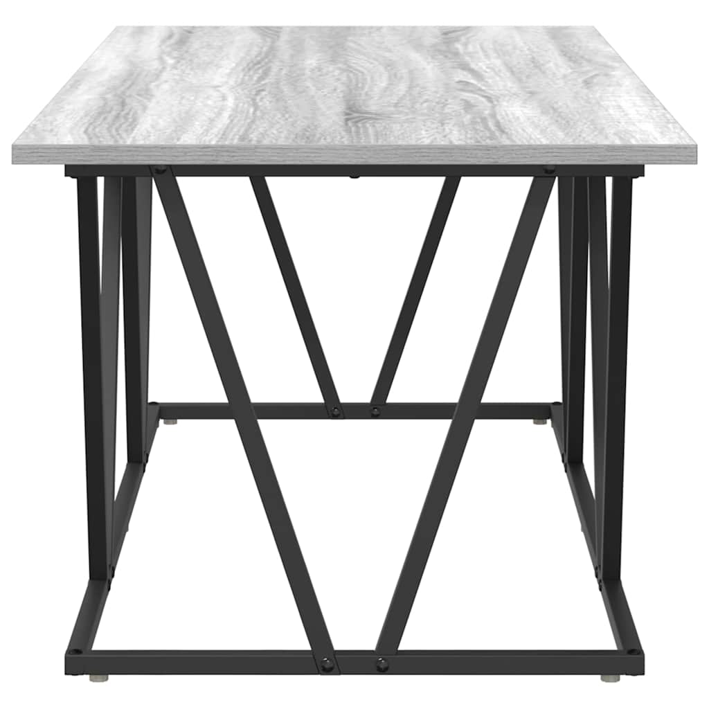 vidaXL Couchtisch Grau 100 x 50 x 40 cm Sperrholz und Metall