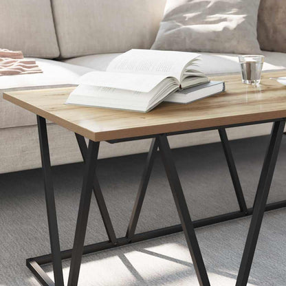 vidaXL Couchtisch Artisan-Eiche 100 x 50 x 40 cm Sperrholz und Metall