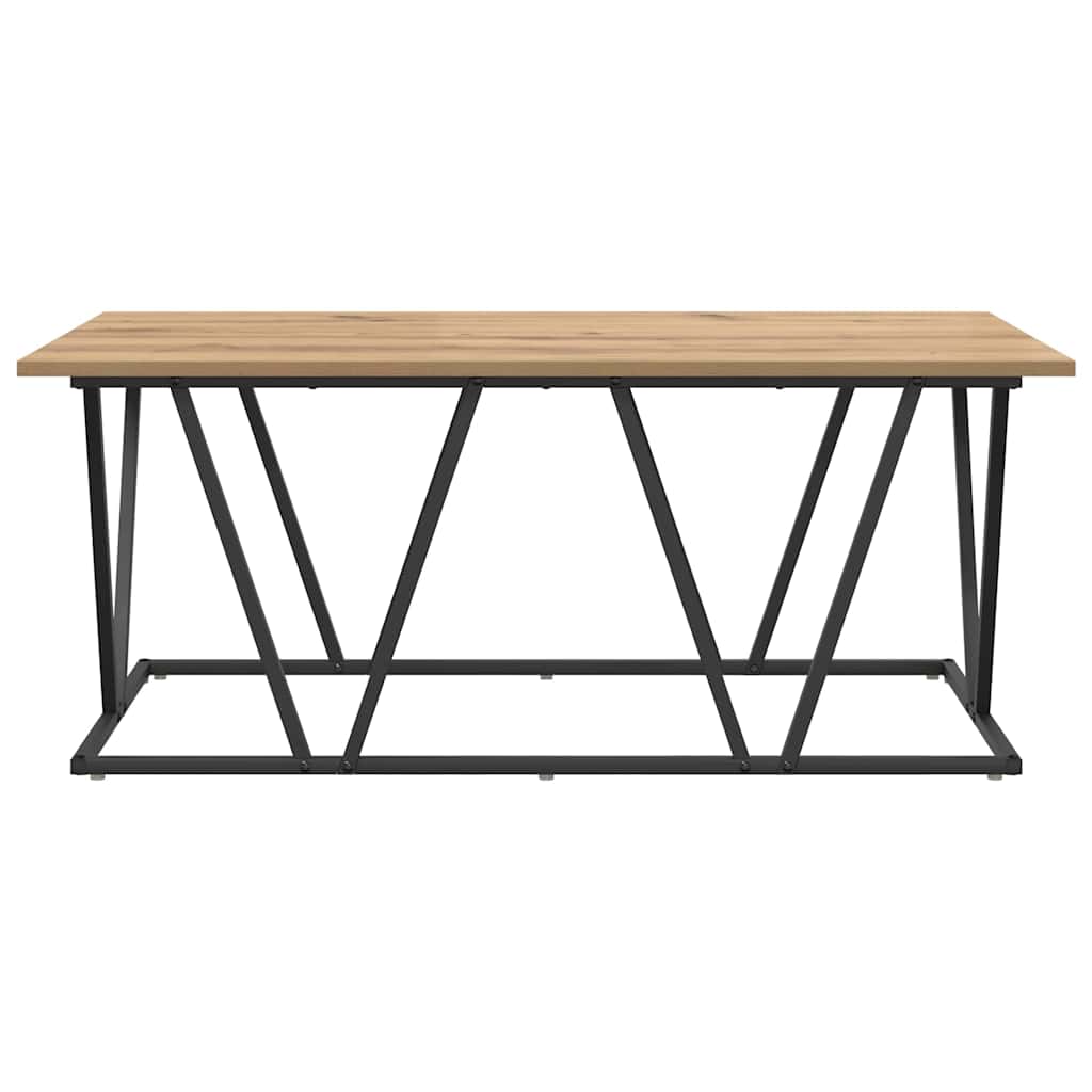 vidaXL Couchtisch Artisan-Eiche 100 x 50 x 40 cm Sperrholz und Metall