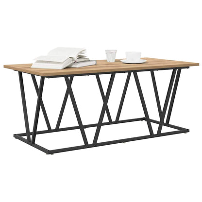 vidaXL Couchtisch Artisan-Eiche 100 x 50 x 40 cm Sperrholz und Metall