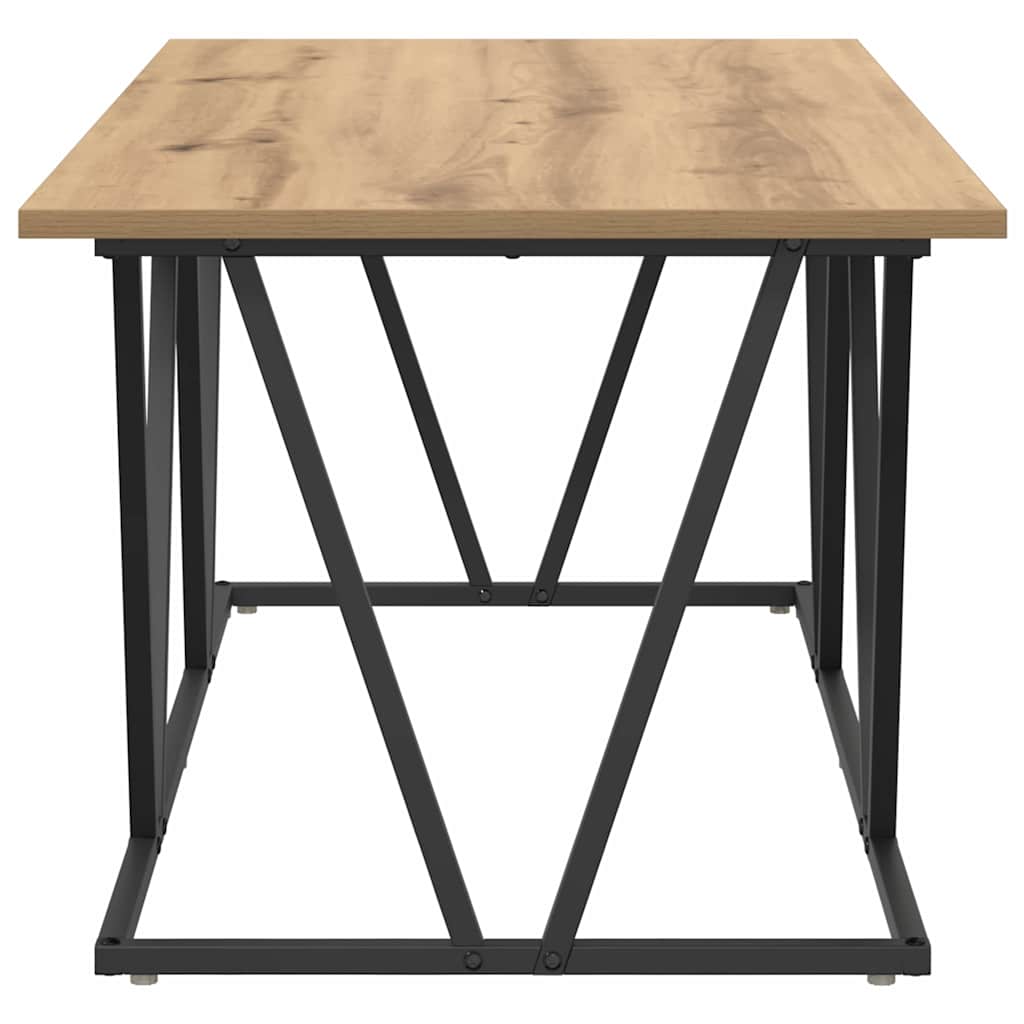vidaXL Couchtisch Artisan-Eiche 100 x 50 x 40 cm Sperrholz und Metall