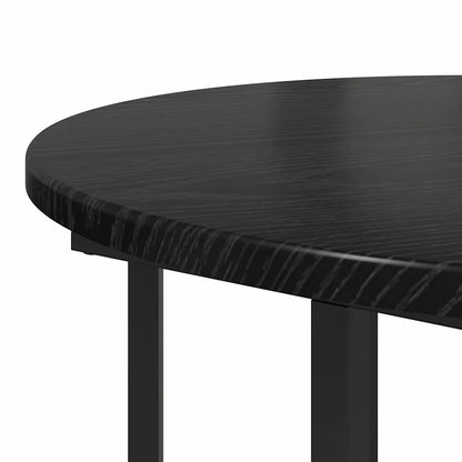vidaXL Tables d'appoint avec étagère 2 pcs Noir Aspect Chêne