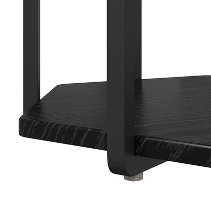 vidaXL Tables d'appoint avec étagère 2 pcs Noir Aspect Chêne
