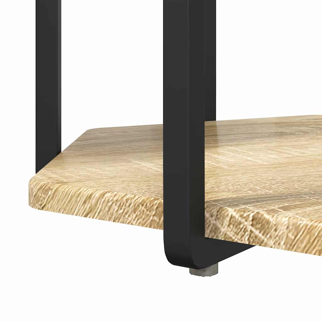 vidaXL Ensemble de tables d'appoint avec étagère 2 pcs Marron