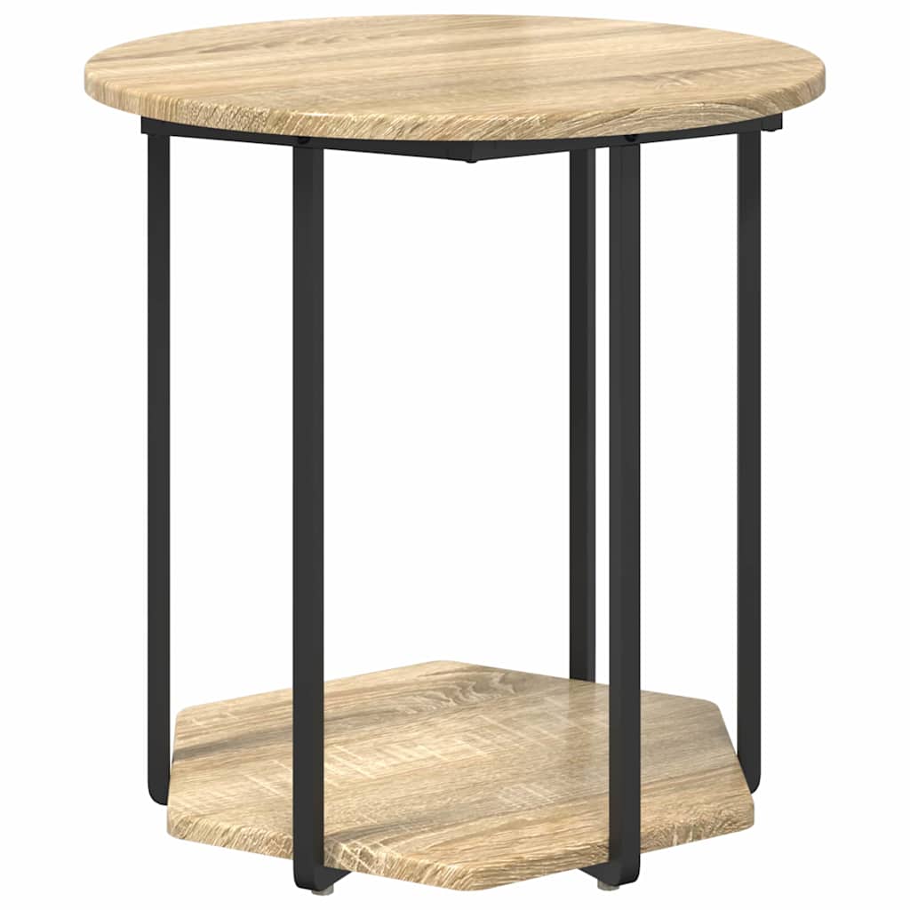 vidaXL Ensemble de tables d'appoint avec étagère 2 pcs Marron