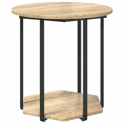 vidaXL Ensemble de tables d'appoint avec étagère 2 pcs Marron