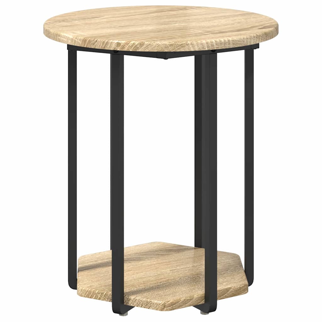 vidaXL Ensemble de tables d'appoint avec étagère 2 pcs Marron