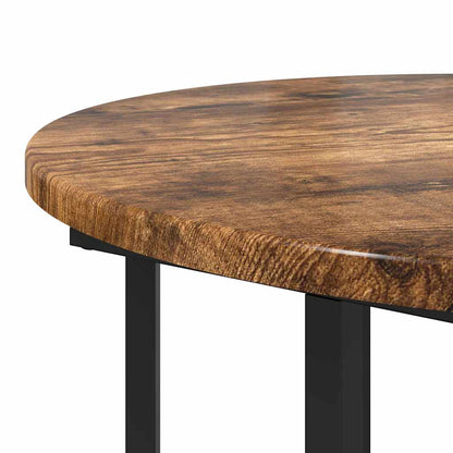 vidaXL Tables d'appoint avec étagère 2 pcs Marron
