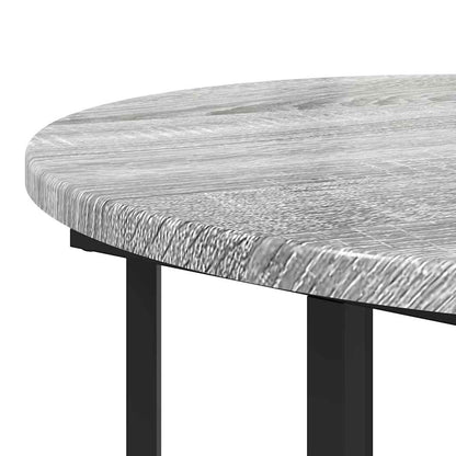 vidaXL Tables d'appoint avec étagère 2 pcs Gris