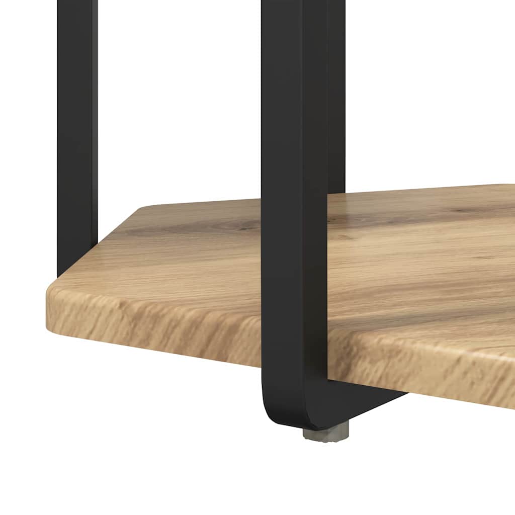 vidaXL Beistelltisch-Set mit Regal 2 pcs Braun