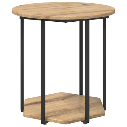 vidaXL Beistelltisch-Set mit Regal 2 pcs Braun