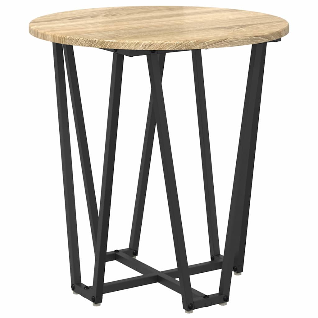 vidaXL Beistelltisch-Set 2 pcs Sonoma Eiche und Schwarz