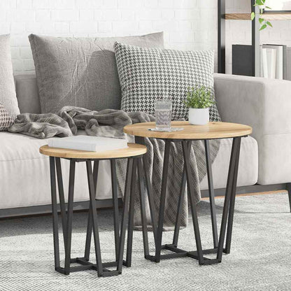 vidaXL Beistelltisch-Set 2 pcs Artisan Eiche und Schwarz