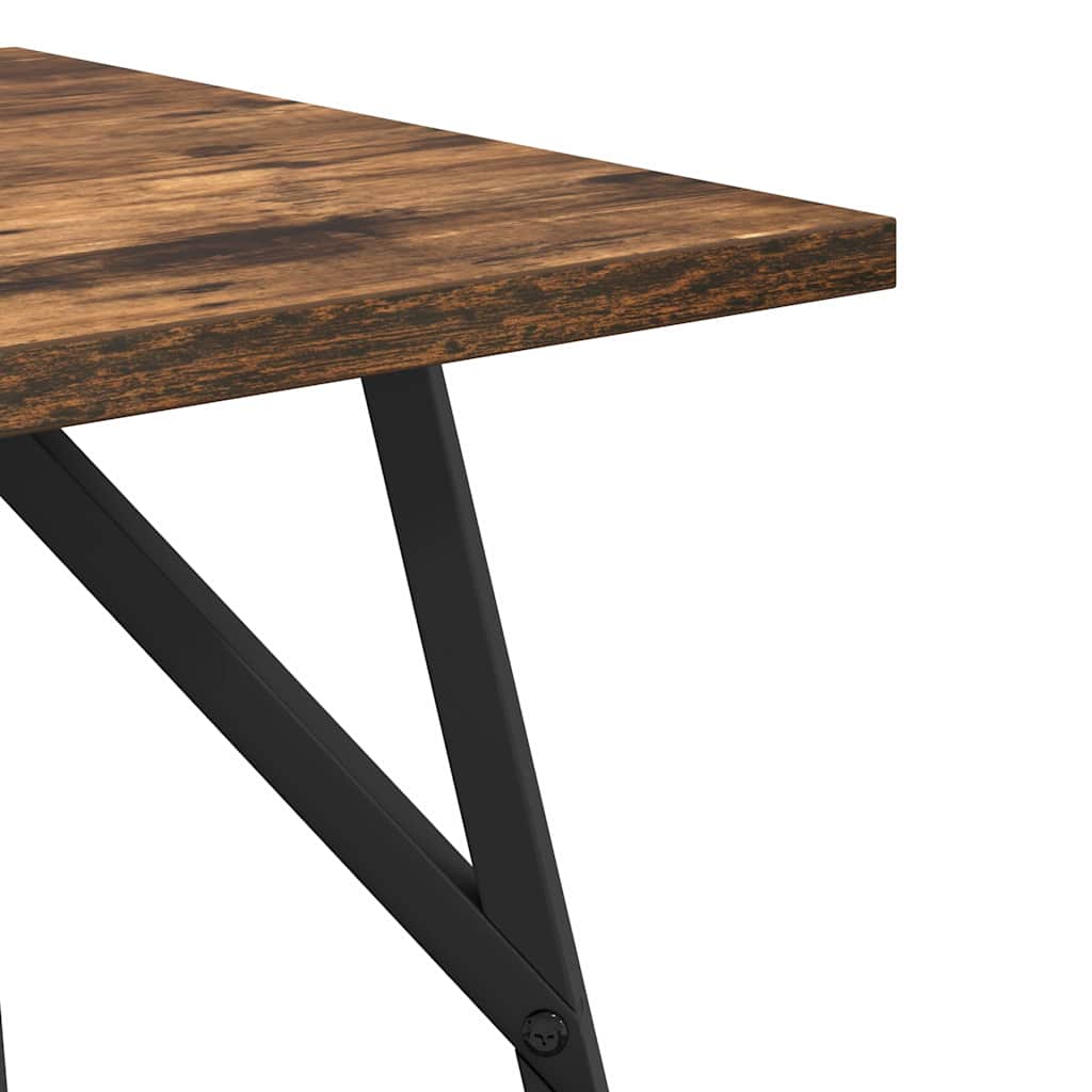 vidaXL Jeu de tables d'appoint 2 pcs Chêne fumé et noir