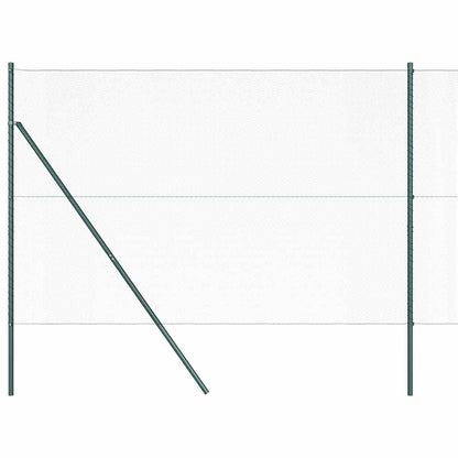 vidaXL Zaunpfosten Grün 10 x 1,5 m (13 mm Maschenweite) Stahl und PVC