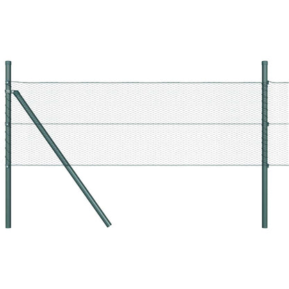 vidaXL Zaunpfosten Grün 25 x 0,8 m (13 mm Mesh) Stahl und PVC
