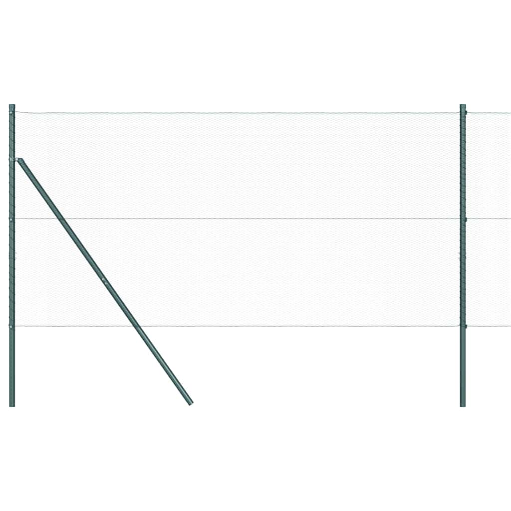 vidaXL Zaunpfosten Grün 25 x 1,4 m (13 mm Mesh) Stahl und PVC