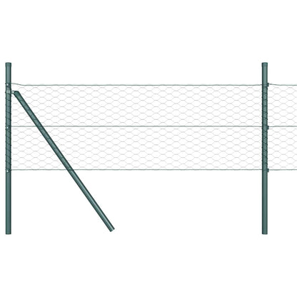 vidaXL Zaunpfosten Grün 50 x 0,6 m (36 mm Mesh) Stahl und PVC