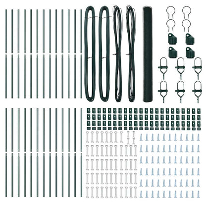 Zaunpfosten Grün 50 x 1,6 m (25 mm Maschenweite) Stahl und PVC