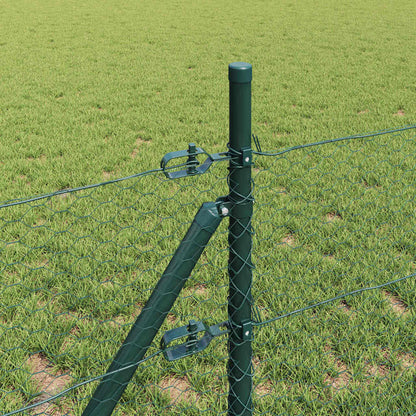 vidaXL Zaunpfosten Grün 100 x 0,6 m (25 mm Maschen) Stahl und PVC