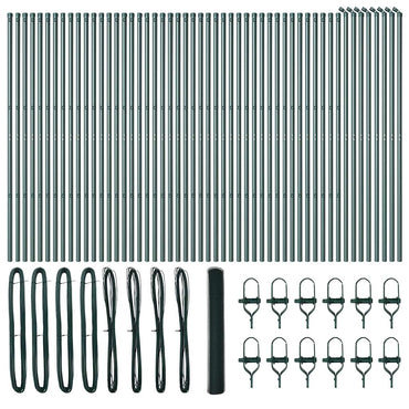 vidaXL Zaunpfosten Grün 100 x 1,2 m (25 mm Netz) Stahl und PVC