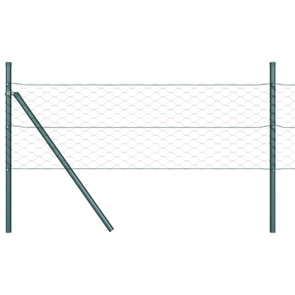 vidaXL Zaunpfosten Grün 100 x 1,2 m (50 mm Maschenweite) Stahl und PVC