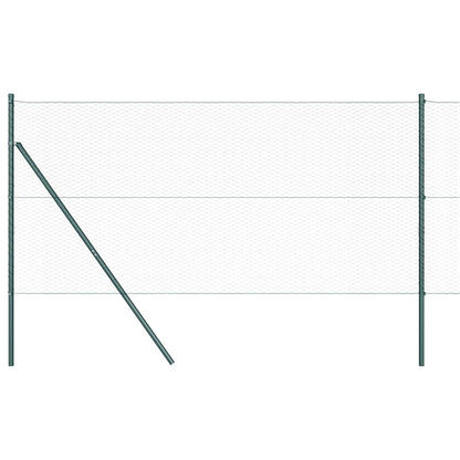 vidaXL Zaunpfosten Grün 100 x 1,5 m (25 mm Maschenweite) Stahl und PVC